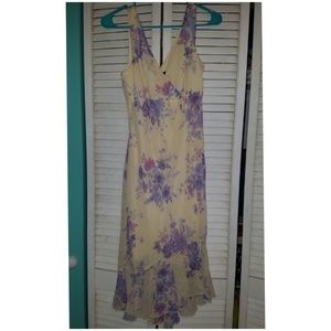 Yellow and purple dress